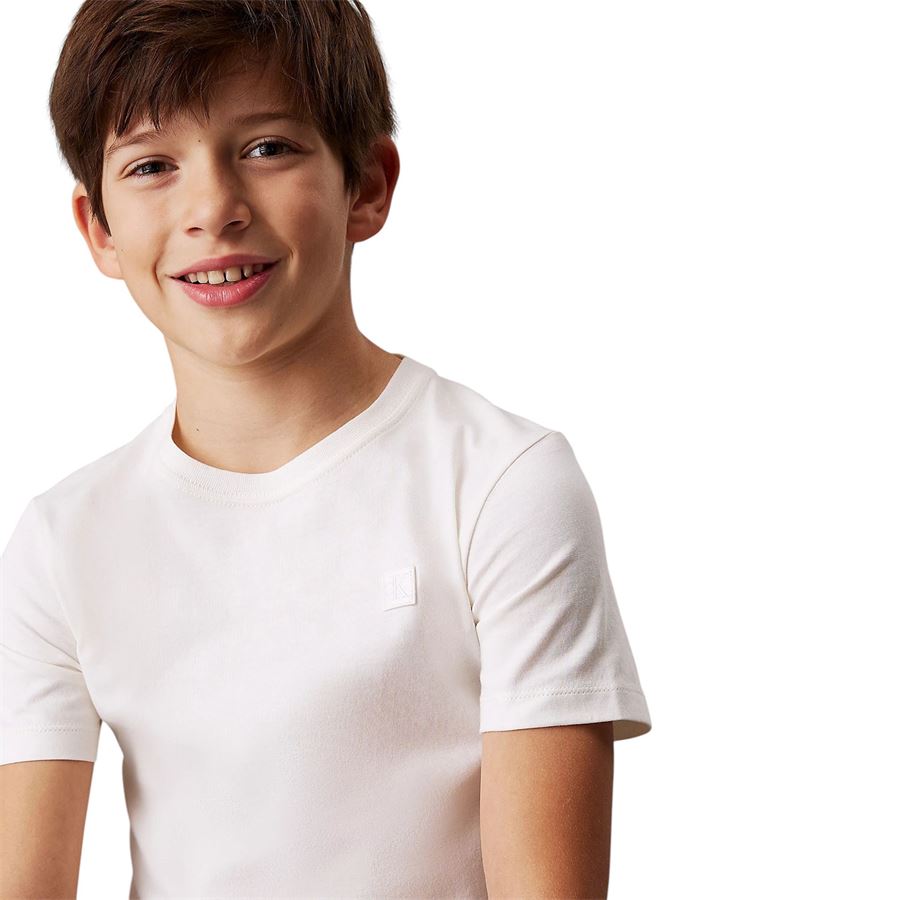Mono Mmini badge t-shirt manica corta da bambino Calvin Klein | CKIU0IU00543YAS